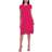 Donna Ricco Lace Trim A-Line Dress - Dark Pink