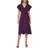 DKNY Women's Faux Wrap Dress - Deep Wine