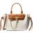 Michael Kors Hamilton Legacy Small Logo Belted Satchel - Vanilla/Acrn
