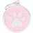 MyFamily Classic Big Pink Circle Paw ID Tag