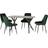 SECONIQUE Emerald Green Velvet Athens Concrete Kitchen Chair