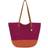 The Sak Faye Hand Crochet Tote - Pinkberry/Cayenne Block