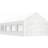 vidaXL Paviljong tak vit 8,92x4,08x3,22
