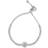 Anne Klein Classics Pave Center Stone Slider Bracelet - Silver/Transparent