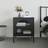 vidaXL Nightstand Black 50 x 35 x 60 cm Glass and Steel Bedside Table
