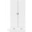 Tvilum Space White Wardrobe with 2 Doors and 1 Drawer 1750 Storage Cabinet