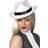 Smiffys Gangsterhat Hvid