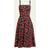 Dolce & Gabbana Cherry-print charmeuse calf-length dress