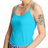 Hanes Stretch Cotton Cami with Built-In Shelf Bra - Flying Turquoise