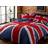 Rapport Rock N Roll Funky Union Jack British Uk Duvet Cover White, Red, Blue, Multicolour