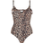 Accessorize Leopard Frill Swimsuit - Brown