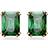 Swarovski Matrix Stud Earrings - Gold/Green