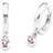 s.Oliver Creoles Ear Jewelry With Zirconia Synth - Pink