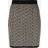Balmain Monogrammed Uld Striknederdel Uld - Sort