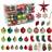 ROSELEAF Shatterproof Red/Green/Gold Christmas Tree Ornament 132pcs