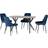 SECONIQUE Sapphire Blue Velvet Athens Kitchen Chair