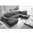 Stella Trading WAYNE Convertible Dark Gray Sofa 340cm 5 personers