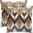 Oneslong Geometric Strip Cushion Cover Brown (45.7x45.7cm)