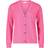 Cartoon Basic V-Neck Cardigan - Carmine Rose