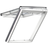 Velux GPU CK06 0070 Aluminium, Timber, PVC Top Hung Window Double-Pane 55x118cm