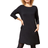 Roman A-Line Pocket Detail Swing Dress - Black
