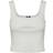 Pieces Nukisa Cropped Tank Top, Cloud Dancer