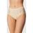 Teyli Women's Knickers High Waisted Briefs Cotton Floral Lace Full Comfort Breathable Stretchy Panties - Beige