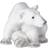Royal Copenhagen Sitting Polar Bear White Dekorationsfigur 12cm