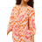 Roman Abstract Print Tie Detail Smock Top - Orange