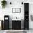 vidaXL Black 58 x 33 x 60 cm Engineered Wood