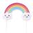 PME Rainbow Glitter Fødselsdagslys Kagedekoration