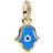 Pandora Hamsa Hand Dangle Charm - Gold/Blue