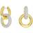 Swarovski Dextera Hoop Earrings - Gold/Transparent