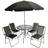 Samuel Alexander 4-seater Patio Dining Set, 1 Table incl. 4 Chairs