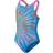 Speedo Girls' Printed Pulseback Swimsuit Blue/Mango