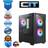 CiT level 1 black micro-atx case 3 rgb fans tempered glass