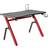 Homcom Ergonomic RGB Gaming Desk - Black/Red, 1200x660x760mm