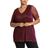 Roman Curve Metallic Plisse Top - Red