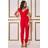 Goddiva Bardot Scuba Jumpsuit Red