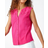 Roman Sleeveless Embroidered Blouse - Cerise