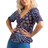 Dusk Ditsy Floral Tea Top - Navy