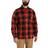 Carhartt Men's Mens Flannel Sherpa Lined Shirt Jacket Red Ochre