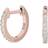 Joanli Nor Rosaforgyldte Creoler m/Hvide Zirkonia 345 288-4