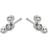 Pernille Corydon Orion Earsticks - Silver/Transparent