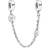 Pandora Daisy Flower Safety Chain Charm - Silver/Transparent