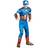Jazwares Captain America Boy's Costume Blue Red Beige XS