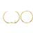 Jewelco London 9ct gold diamond cut hinged sleeper 1mm hoop earrings 16mm