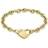 HUGO BOSS Dinya Yellow Gold IP Chain Padlock Heart Bracelet