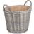 RED HAMPER Large Antique Wash Lined Basket