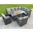 Fimous High Back Patio Dining Set, 1 Table incl. 2 Chairs & 2 Sofas